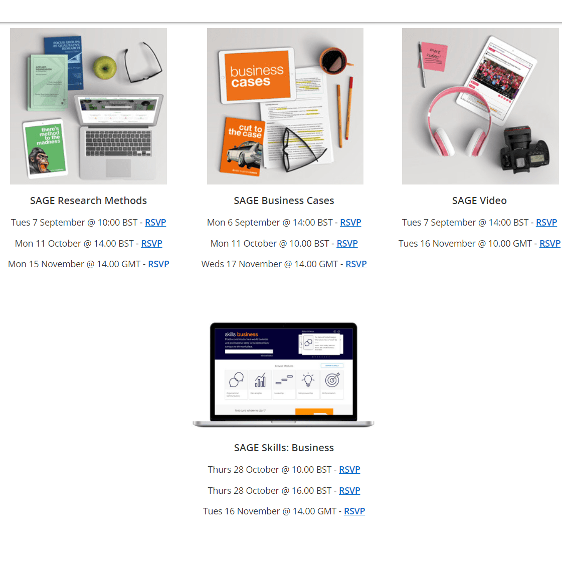 SAGE tasuta webinarid
