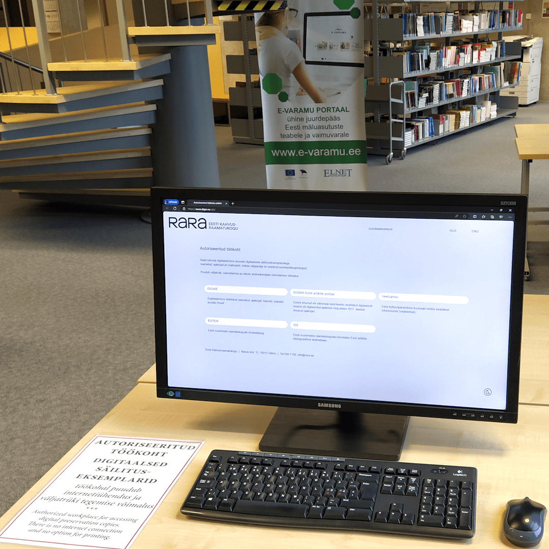 TLÜ Akadeemilise Raamatukogu autoriseeritud töökohtadel saab tutvuda digitaalsete säilituseksemplaridega: raamatute, ajakirjade ja teiste materjalidega, millele